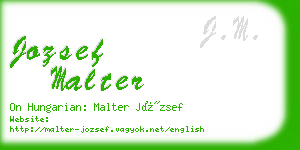 jozsef malter business card